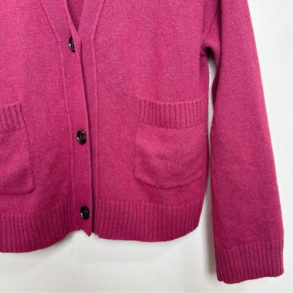 RAILS Womens Smal Cashmere Wool Button Lindi Magenta Cardigan - Picture 7 of 16